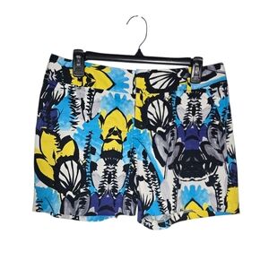 INC International Concepts Size 8 Abstract Print Mid-Rise Shorts